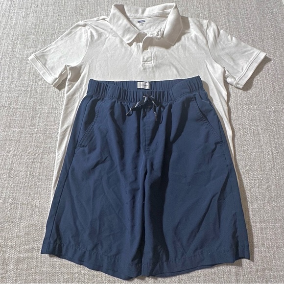 2-pc OLD NAVY Set White Polo Navy Shorts Pockets School Uniform Boy XL 14-16 - Picture 16 of 16